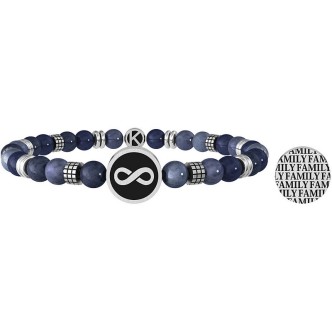 1 - Bracciale Kidult uomo Famiglia Infinito pietre blu 732069