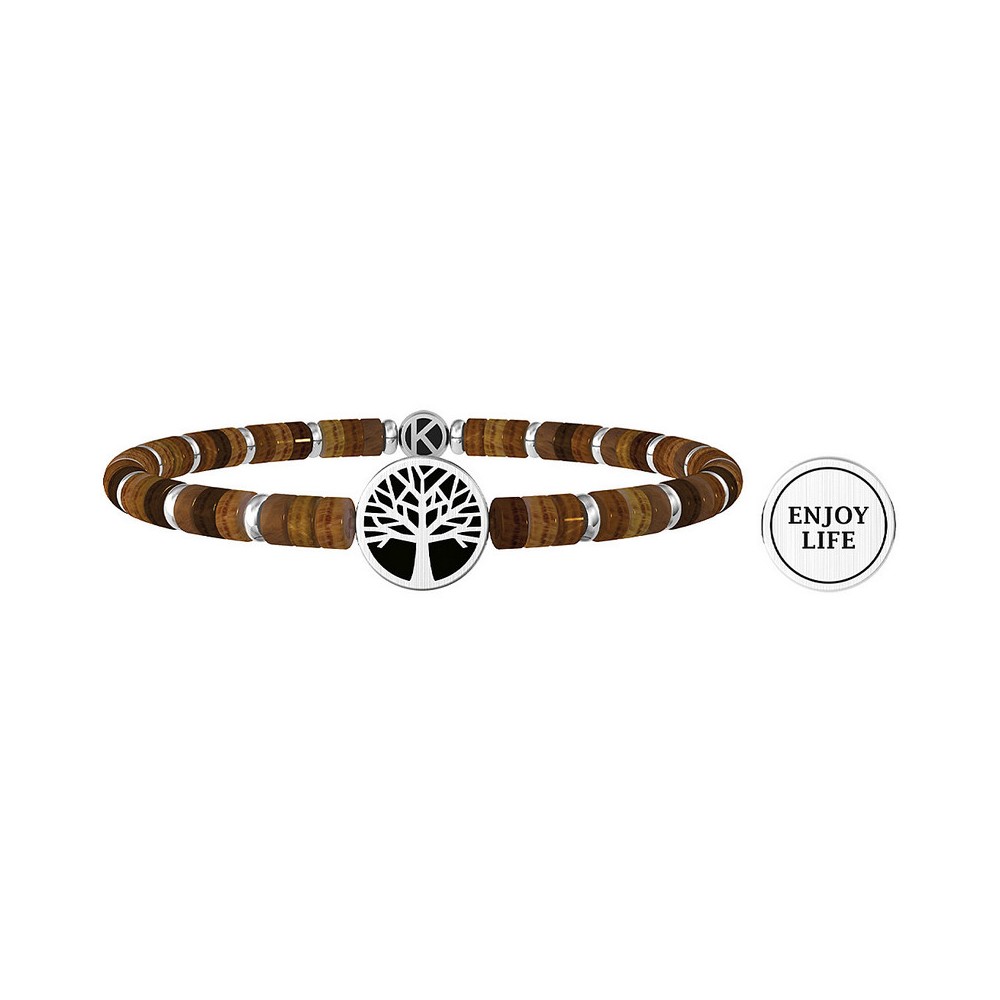 1 - Kidult bracelet man Tree of Life Tiger's eye Nature 732056 316L steel