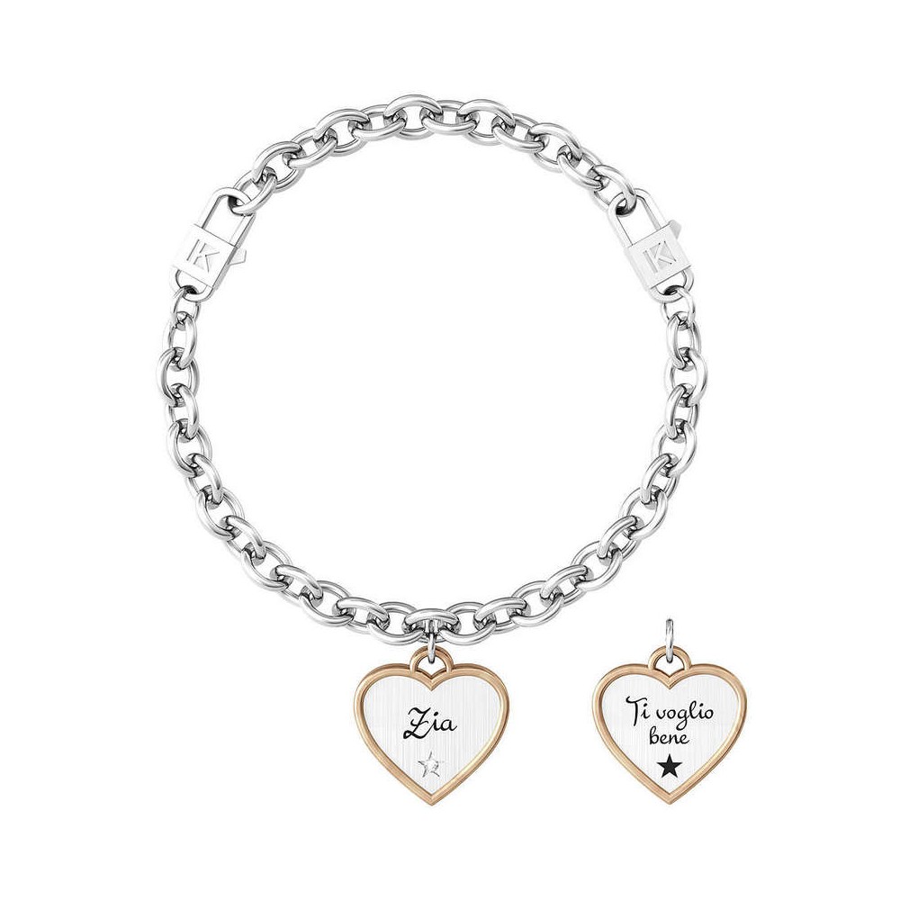 1 - Kidult woman bracelet Zia steel heart 732023 Family