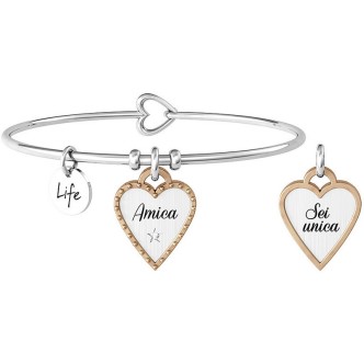 1 - Bracciale Kidult donna Amica cuore acciaio 732027 Love