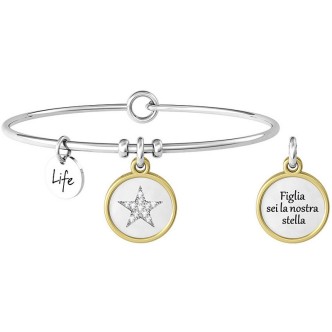 1 - Bracciale Kidult donna Figlia stella acciaio cristalli 732035 Family