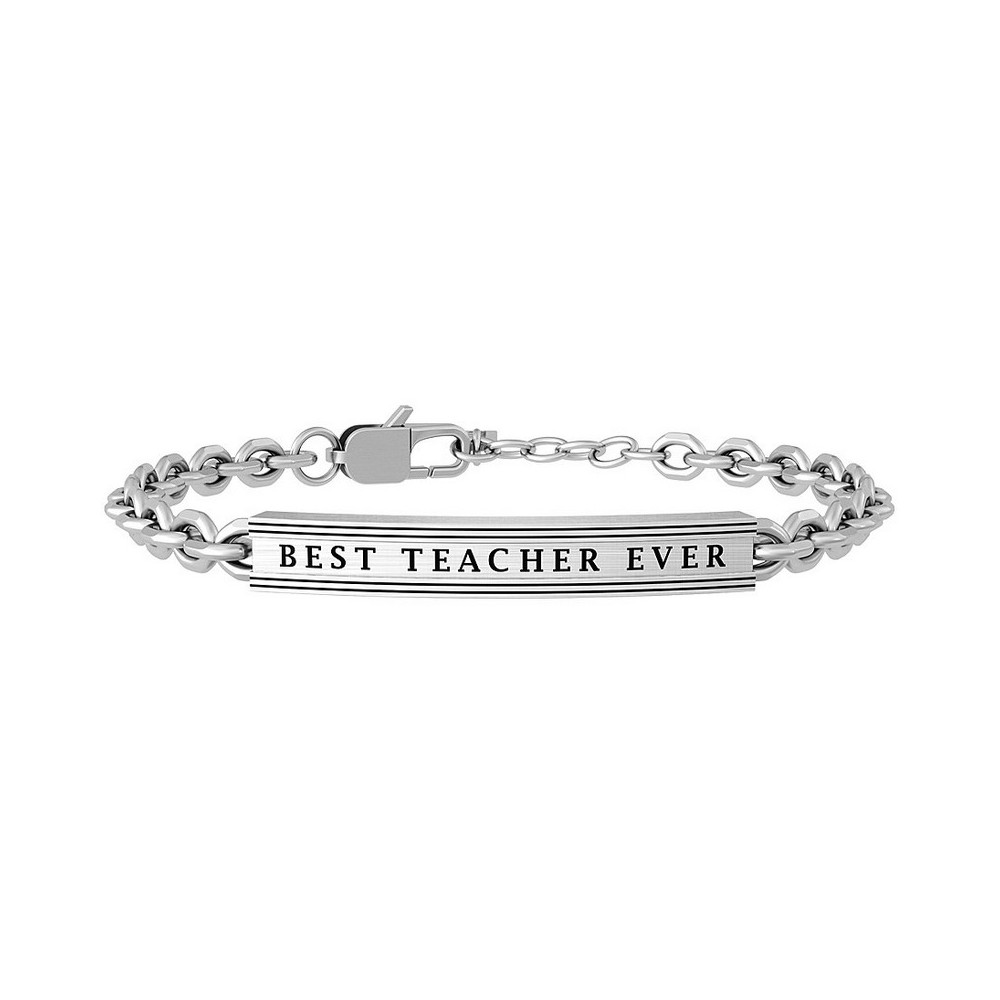 1 - Kidult men's bracelet "Best teacher ever" steel 732038 Love