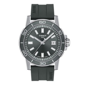 1 - Tissot Supersport Gent men's gray watch only time T125.610.17.081.00 silicone strap