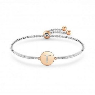 1 - Initial letter T steel bracelet for women, Nomination Milleluci 028007/020