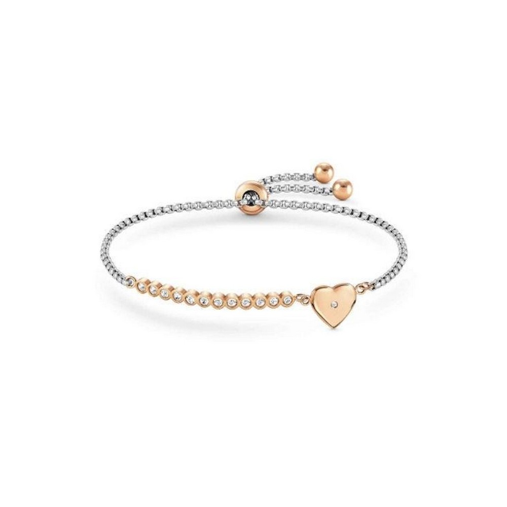 1 - Woman steel heart bracelet and crystals, Nomination Milleluci 028009/022