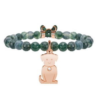 1 - Kidult agate bracelet 731122 316L steel dog with PVD treatment Rose Gold Animal Planet collection