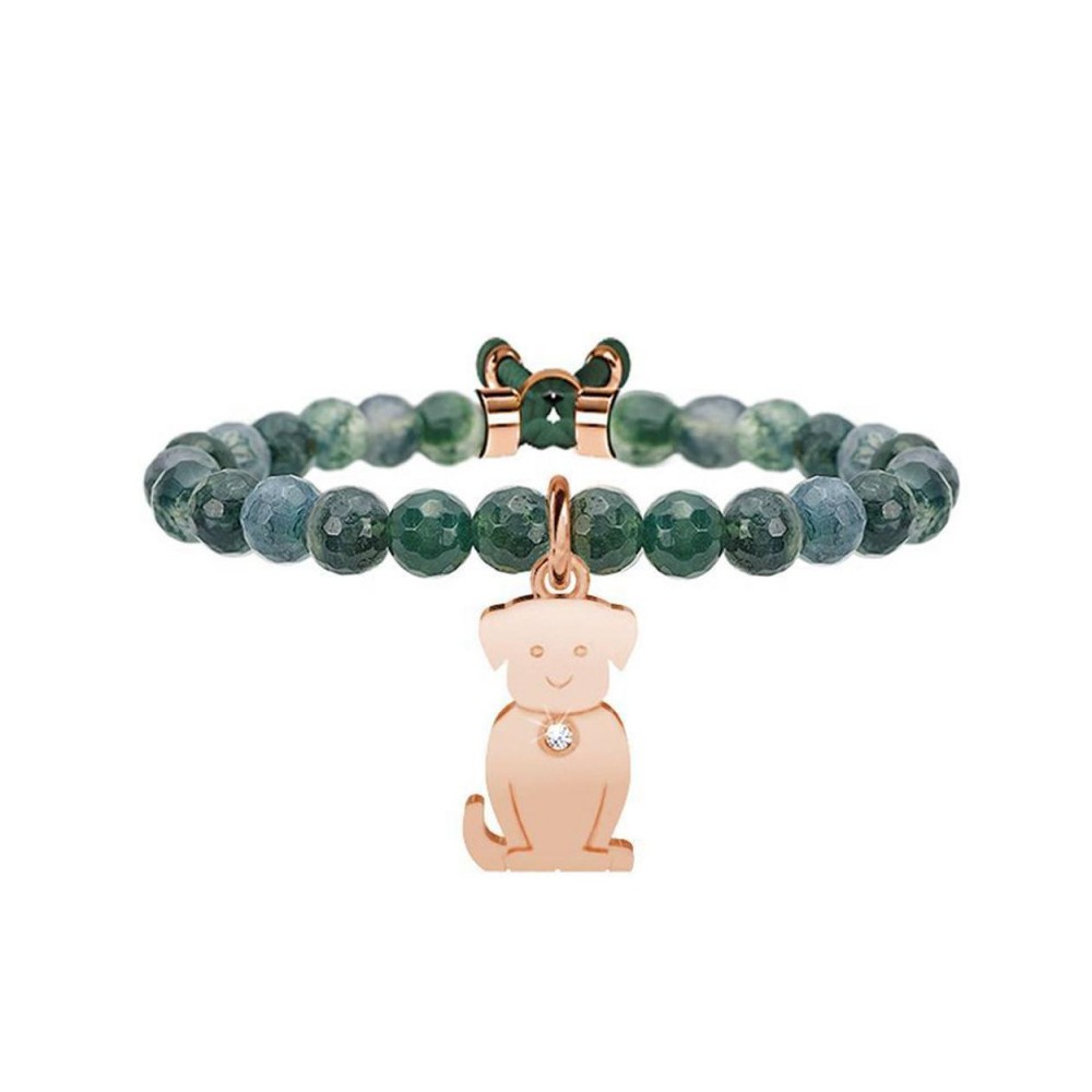 1 - Kidult agate bracelet 731122 316L steel dog with PVD treatment Rose Gold Animal Planet collection