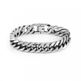 1 - Men's large groumette chain bracelet in burnished steel Nomination Beyond 028903/036