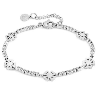 1 - Four-leaf clover woman steel bracelet Nomination Motifs 029000/001