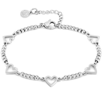 1 - Woman bracelet Heart steel Nomination Motifs 029000/004