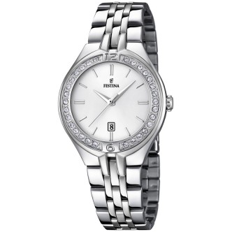 1 - Festina watch only time woman analog steel strap model F16867 / 1 Mademoiselle Collection