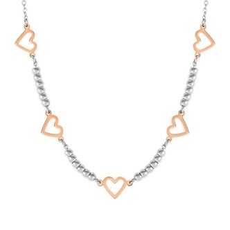 1 - Rosé heart woman necklace, steel Nomination Motifs 029001/005