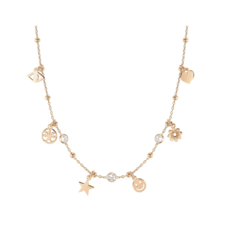 1 - Collana donna con pendenti argento 925 rosato Nomination Melodie Happy 147721/075