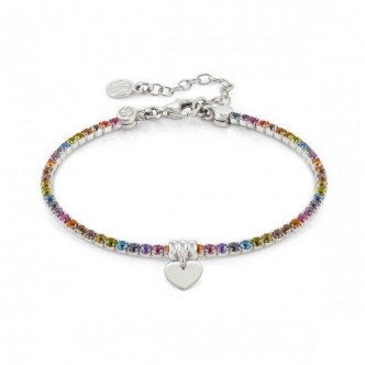 1 - Bracciale tennis donna cuore argento 925 e zirconi multicolor Nomination Chic&Charm 148611/027