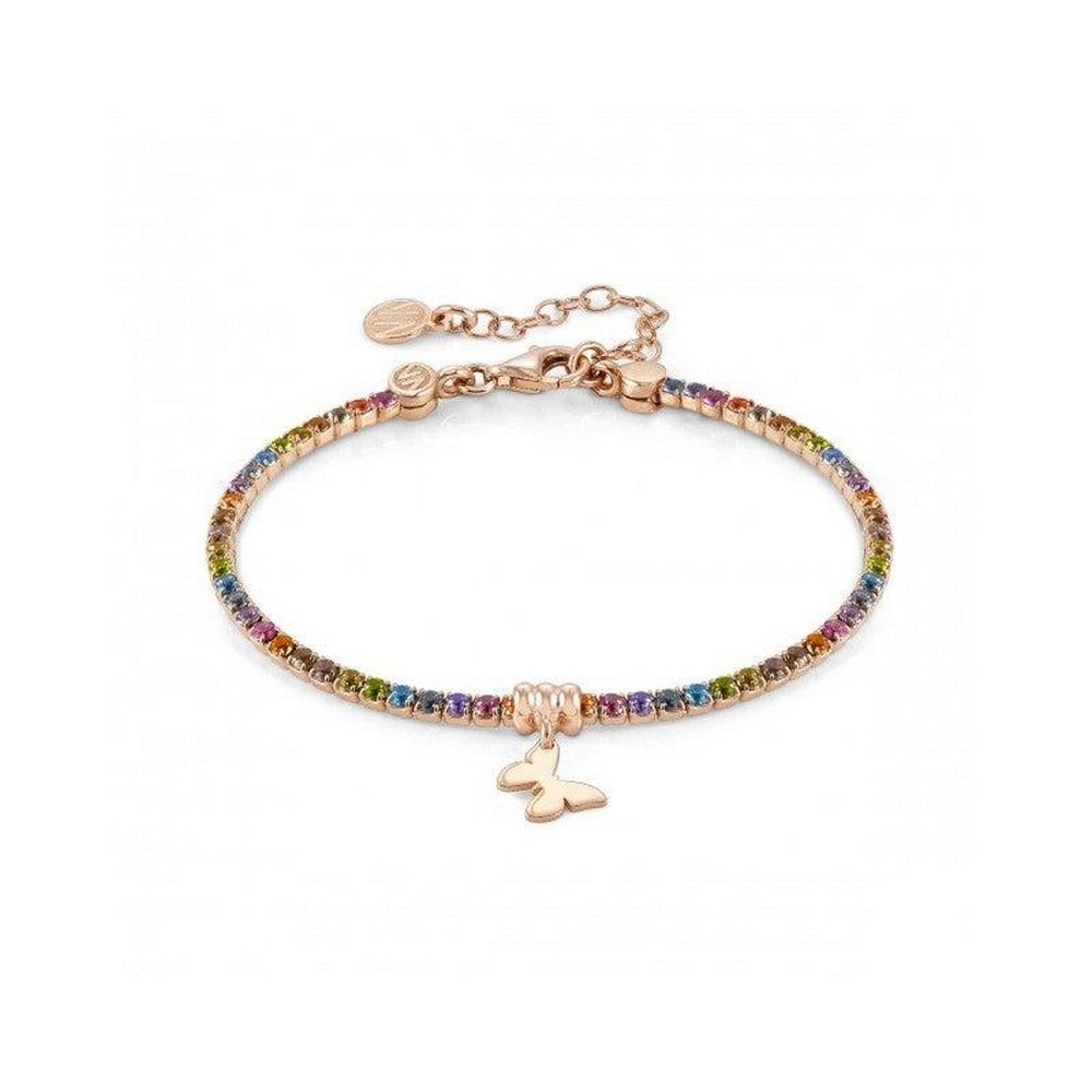 1 - Bracciale tennis donna farfalla argento 925 rosato e zirconi multicolor Nomination Chic&Charm 148612/037