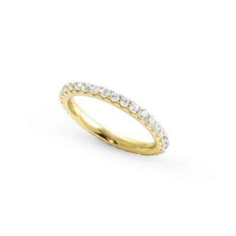 1 - Eternity ring woman Silver 925 golden and white zircons size 17 Nomination Lovelight 149700/014/008