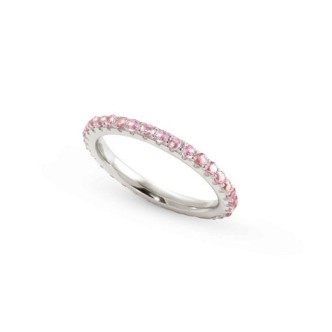 1 - Anello veretta donna Argento 925 e zirconi rosa misura 11 Nomination Lovelight 149700/017/004