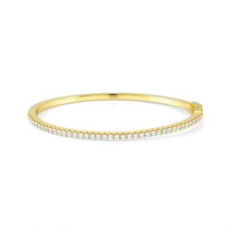 1 - Bracciale rigido donna Argento 925 dorato e zirconi bianchi Nomination Lovelight 149704/014