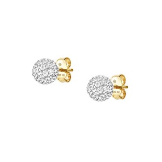 1 - Orecchini a lobo donna sfera Argento 925 dorato e zirconi Nomination Soul 149007/012