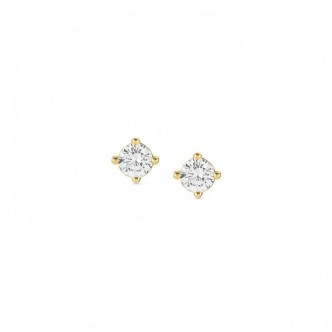 1 - Woman's light point lobe earrings 925 golden silver and zircons Nomination Soul 149205/016