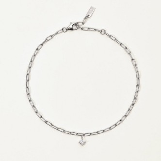 1 - Woman anklet with light point 925 Silver and zircons Mabina 533571