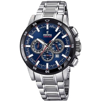 1 - Festina Watch Chronograph men's analog steel strap model F20352 / 3 Chrono Bike