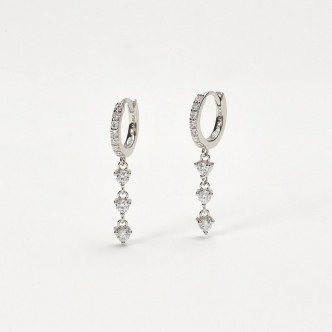 1 - Mabina women's hoop earrings 563499 925 silver and zircons