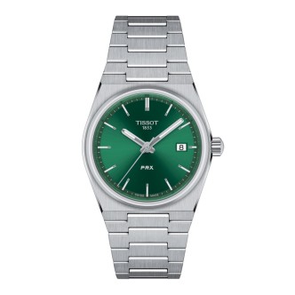 1 - Orologio Tissot PRX verde donna 35 mm T137.210.11.081.00 acciaio 316L quarzo