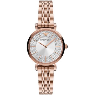 1 - Orologio solo tempo donna Emporio Armani rosato AR11446 con cristalli bianchi