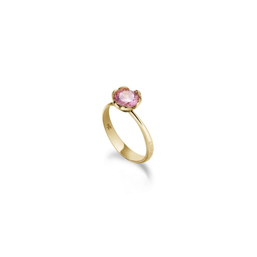 1 - Anello donna Le Bebé Oro giallo e Quarzo rosa LBB600-14