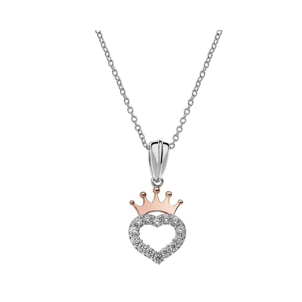 1 - Disney girl necklace Princess heart Silver 925 and zircons N902753UZWL-18