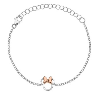 1 - Disney Mickey Mouse Minnie Mouse Bracelet 925 Sterling Silver BS00027TL-55