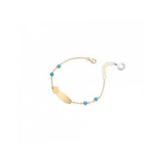 1 - Baby angel bracelet Roberto Giannotti 9Kt Yellow Gold with corals NKT325 Gardens of the Angels