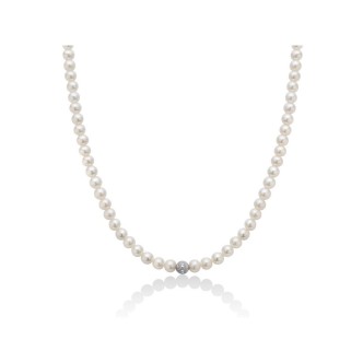 1 - Collana donna Miluna Oro 18Kt con perle bianche PCL5532V