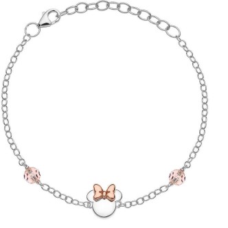 1 - Bracciale bimba Disney Mickey Mouse Minnie Argento 925 zirconi rosa BS00033TRWL-55