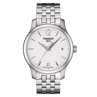 1 - Watch Tissot only time woman analog steel 316L case steel strap model T063.210.11.037.00 Tradition Lady