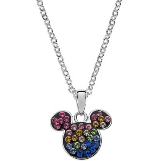 1 - Collana bimba Disney Mickey Mouse Topolino Argento 925 zirconi multicolor C901370SRML-B