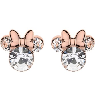 1 - Lobe earrings Disney Mickey Mouse Minnie Silver 925 rosè and zircons E905104PRWL