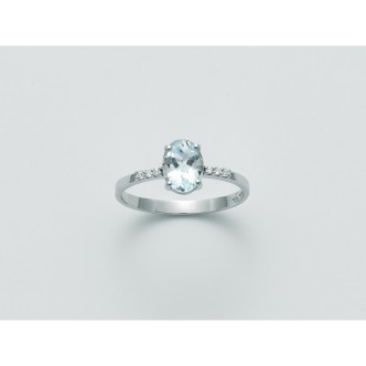 1 - Miluna woman ring Aquamarine White Gold with diamonds LID3289