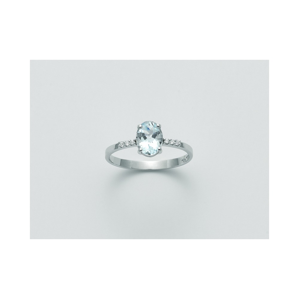 1 - Miluna woman ring Aquamarine White Gold with diamonds LID3289