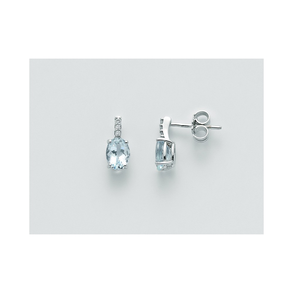 1 - Miluna Aquamarine White Gold Woman Earrings with Diamonds ERD2410