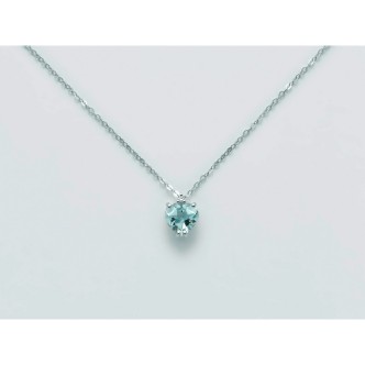 1 - Miluna Aquamarine White Gold Woman Necklace with Diamonds CLD4285