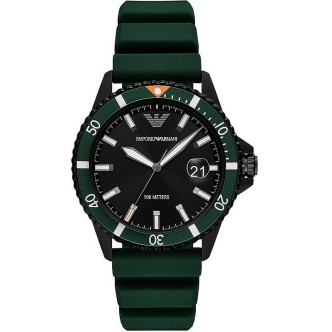 1 - Orologio solo tempo uomo Emporio Armani diver verde AR11464 silicone