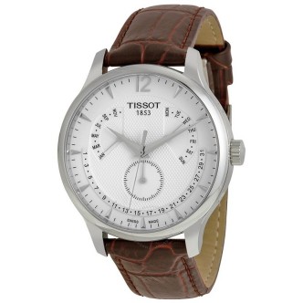 1 - Watch Tissot man only time analog leather strap model T063.637.16.037.00 Tradition Perpetual Calendar