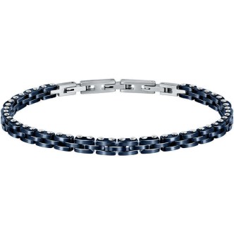 1 - Bracciale uomo Sector blu acciaio e ceramica SAFR28