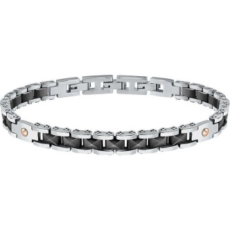 1 - Sector black steel and ceramic men's bracelet with SAFR30 screws