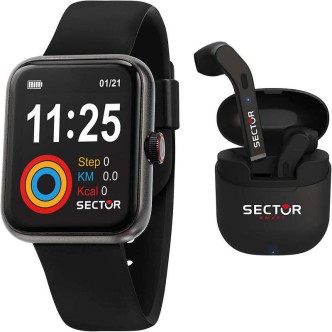 1 - Smartwatch man Sector black S-03 Smart R3251282004 silicone strap