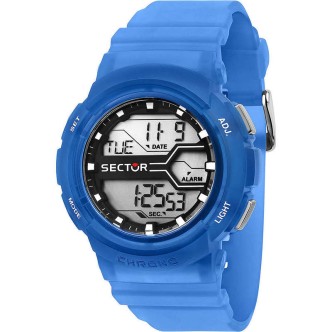 1 - Sector EX-39 digital watch light blue R3251547002 silicone strap