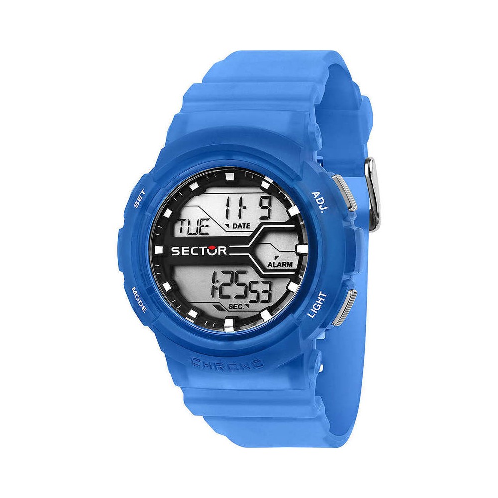 1 - Orologio digitale Sector EX-39 azzurro R3251547002 cinturino silicone