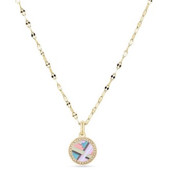 1 - Brosway Chakra Miami Vibes woman long necklace Golden steel and multicolor enamel BVB51